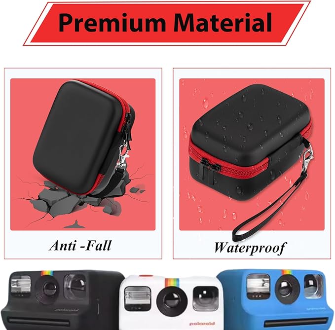 Case for Polaroid Go Gen 2/ PolaroidGo Mini Instant Camera, Travel Storage Bag for Polaroids Go Camera and Film Accessories (Black)