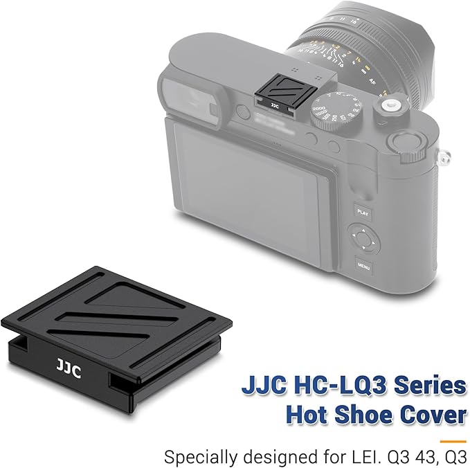 JJC Hot Shoe Cover Cap for Leica Q3 43/ Q3/ Q2 Cameras, Aluminum Alloy Shoe Mount Protector with Full-Coverage Design and Silicone Pad, Anti-Scratches & Dustproof-Gold