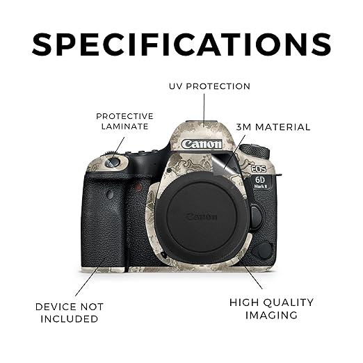Glossy Glitter Camera Skin Compatible with Canon EOS 6D Mark II Camera (2017) - Viper Western - Premium 3M Vinyl Protective Wrap Decal Cover - Easy to Apply | Crafted in The USA by MightySkins