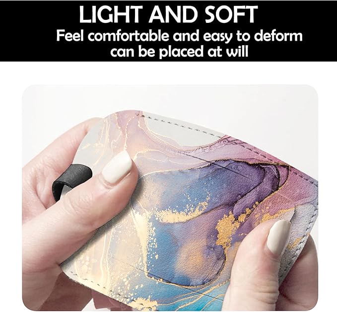 2 Pack Luggage Tag Suitcase Tags PU Leather Identifiers Privacy Cover Luggage Tags Aesthetic Cute Travel Bag Labels for Women Girls Men-Marble