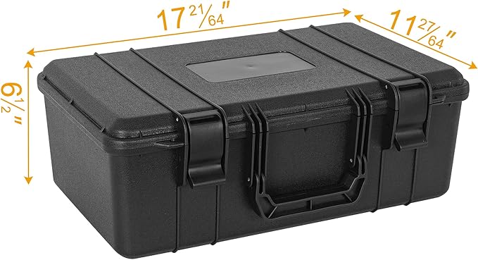 ITHWIU Protective Hard Case Shockproof Water-resistant with Customized DIY Foam fit for Camera, etc,17.3 X 11.5 X 6.5-Inch