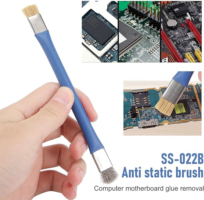 -022B Safe Brush Anti-Static Motherboard PCB Cleaning Brush for Mobile Phone Repair Tools Kit Double Head Convenience