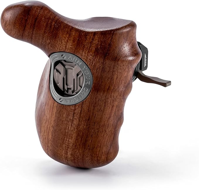 Tilta Advanced Side Wooden Handle | Black Walnut Wood & Aluminum Alloy Build | Quick Release Button TA-AWH8-R-B (VIII - NATO Rail - Right) (Ronin 4D - Type IX)