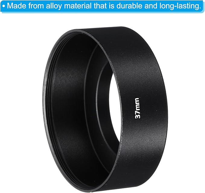 PATIKIL 37mm Lens Hood, Standard Focus Frosted Surface Anti-Reflective Inside Hood for Camera Lens, Black for Nikon, for Fujifilm, for Pentax, for Leica