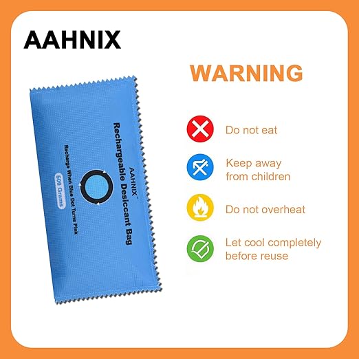 Car Dehumidifier, Indicating Silica Gel Desiccant Packets, 100g×10PCS Rechargeable Desiccant Packs for Cars Closets Drawers Luggage and Small Spaces