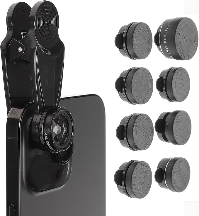 Housoutil 10-in-1 Smartphone Camera Lens Kit, Wide Angle Macro Fisheye Zoom Lens Set for Mobile Phones, High-Definition Photo Video Accessories, Compatible with Most Cell Phones