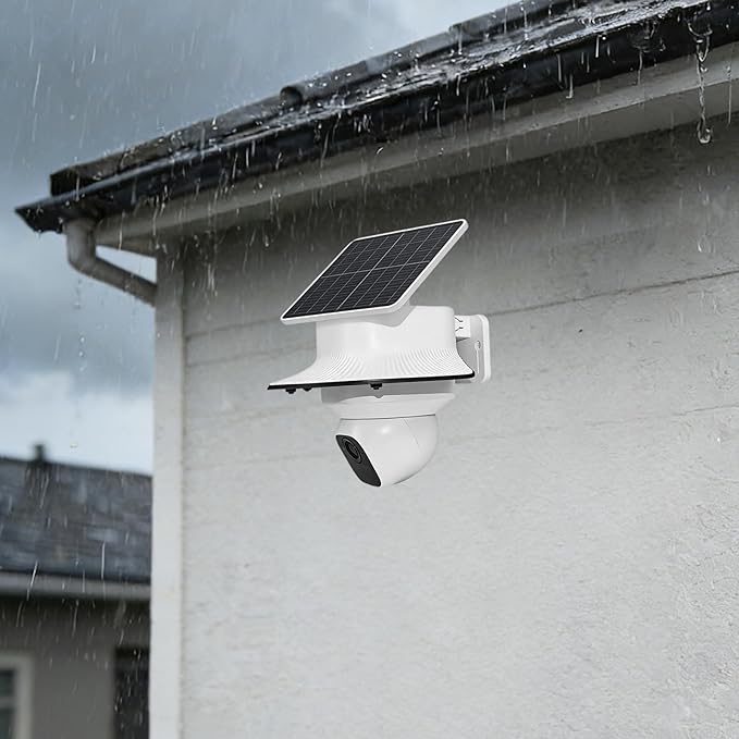 2 Pack Camera Rain Cover Compatible with Eufy SoloCam E30,Eufy SoloCam E42,Camera Weatherproof Cover with Resistance,Protective Sun Rain Shield for Security Cameras,Anti Glare Cover White