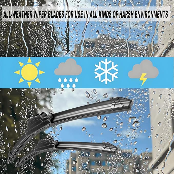 ATTKE OEM Quality Front Windshield Hook Wiper Blades OE Original Style (28“ + 16” Front Windshield Wiper Blades)