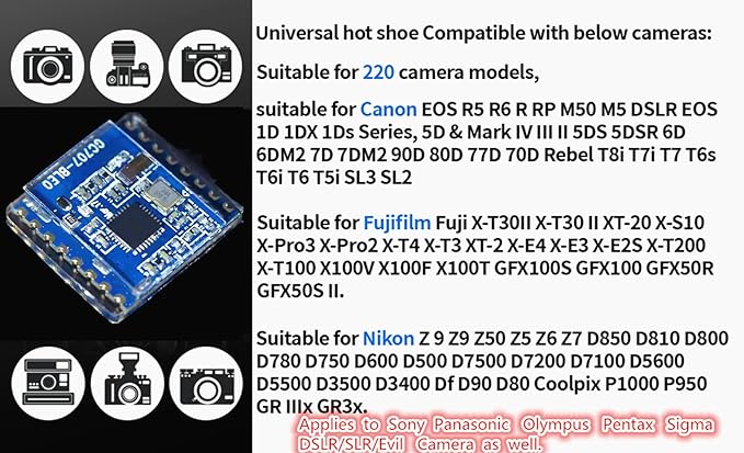 Handmade Circuit Board Camera Hot Shoe Cover Protector Cap, Compatible with Canon Nikon Fujifilm Panasonic Olympus Pentax Sigma DSLR/SLR/Evil Camera,Personalized Camera Gift (Blue Circuit Board)