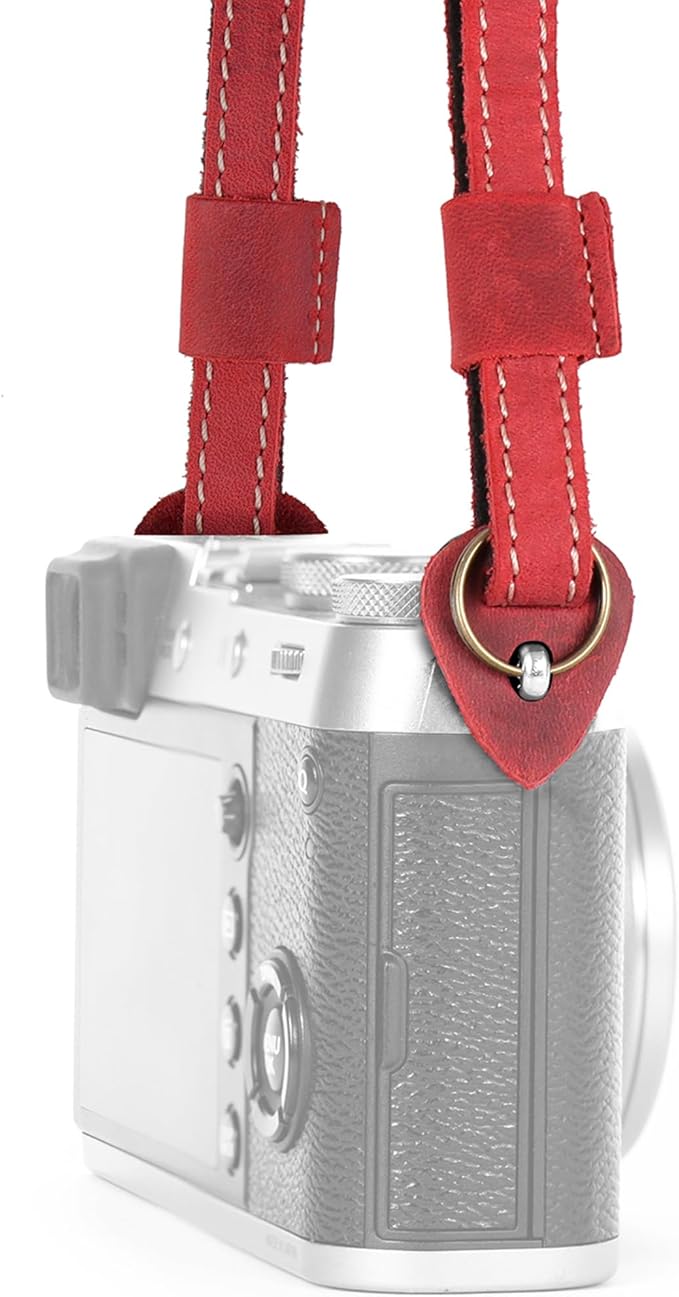 MegaGear Personalized Genuine Leather Camera Strap Custom Engraved DSLR & SLR Shoulder/Neck Strap
