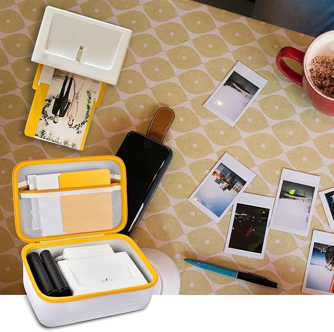 Case Compatible with Kodak Dock Plus for Liene M100 for Kodak Dock Premium Wi-Fi 4x6” Instant Photo Printer. Bluetooth Photo Printing Holder for Adapter, Cartridge, Paper, Power Cord (Box Only) -White