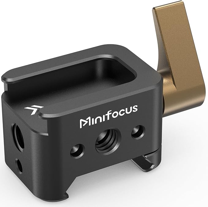 NATO Clamp to Cold Shoe Adapter, Aluminum Alloy Quick Release Rail Lock With 1/4" Threaded ARRI Locating Hole for DJI RS 3 Flash Light Microphone Camera Cage Magic Arm