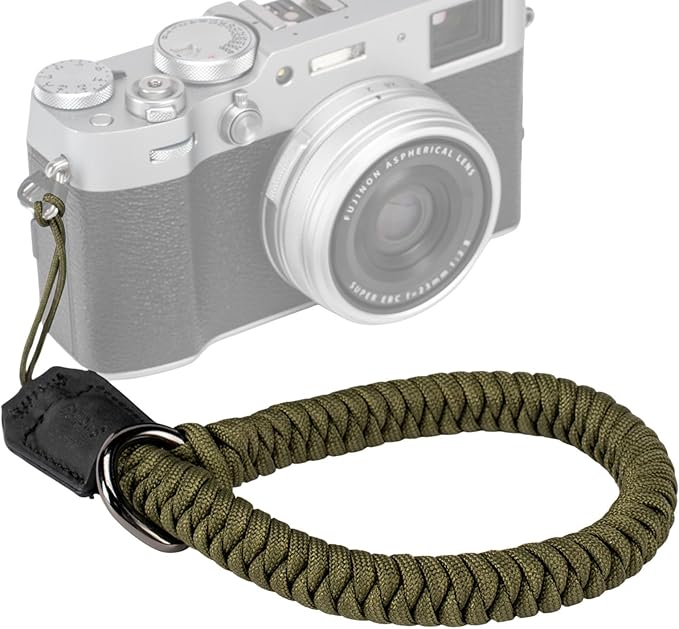 SMALLRIG Camera Wrist Strap, Universal Braided Camera Hand Strap, Adjustable Safety Strap Compatible for DSLR or Mirrorless Camera, Green- 5054