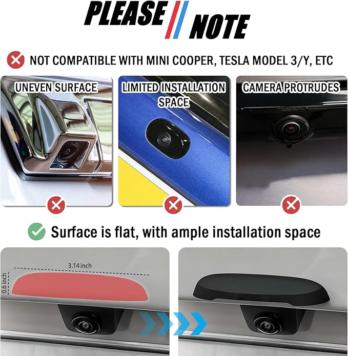 Car Rear View Backup Camera Cover Rainwater Resistant,Silicone Car Rear View Camera Cover for Clear Reversing Image,Universal Self-Adhesive Backup Cameras for Cars Covers