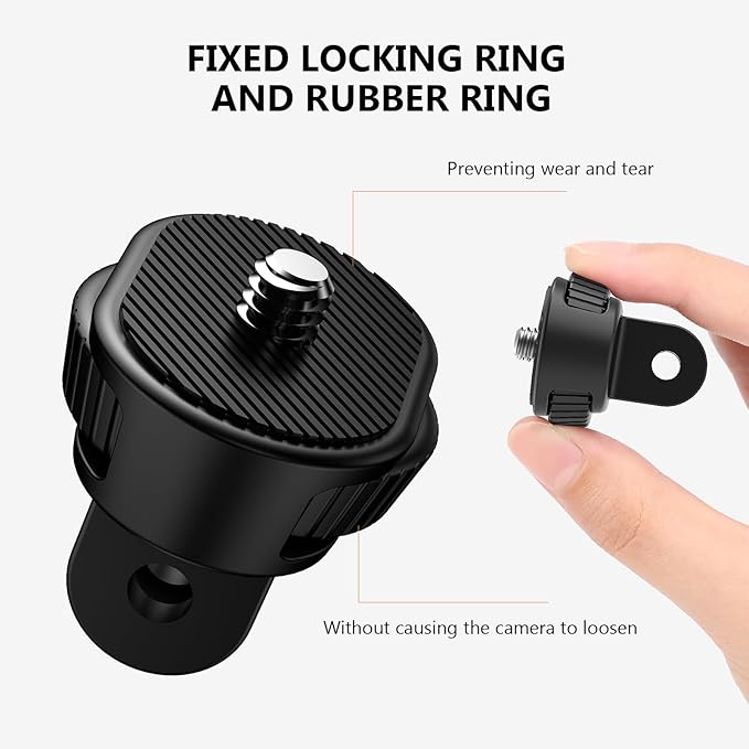 VRIG Tripod Mount Adapter, Plastics Camera Tripod Adapter 1/4"-20 Conversion Adapter Mounts Compatible with GoPro Hero Max/ Insta360 X5 X4 X3/ DJI Osmo 360 and Other Standard 1/4 inch Accessories