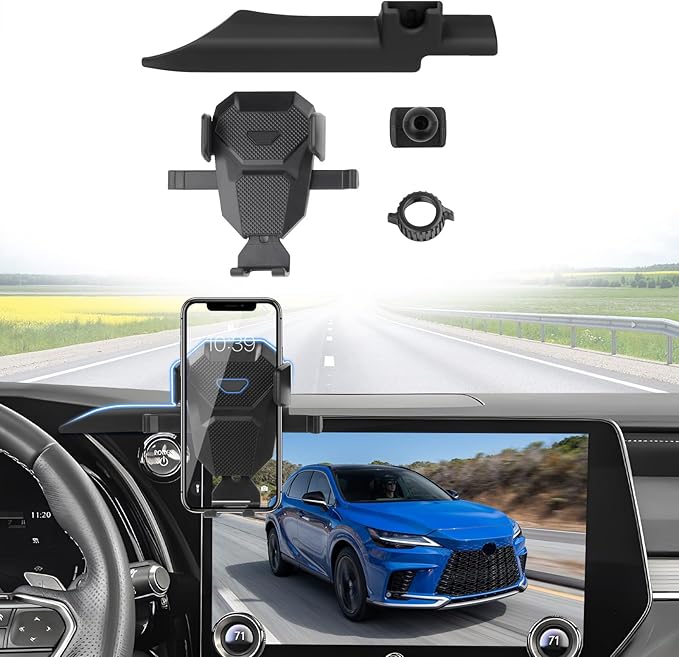 Car Phone Holder for Lexus RX 2023-2025 Accessories,Adjustable GPS RX Phone Mount for 14-inch Screen,Hands-Free Ultra Stable Phone Stand for All Phones
