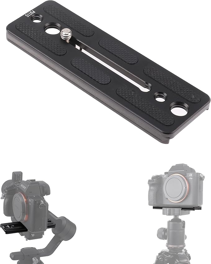Fotga 115mm/4.5in Camera Mount Quick Release Plate for DJI Ronin SC Gimbal Stablilizer,Compatible Arca Swiss Tripod Ball Head Clamp PU115