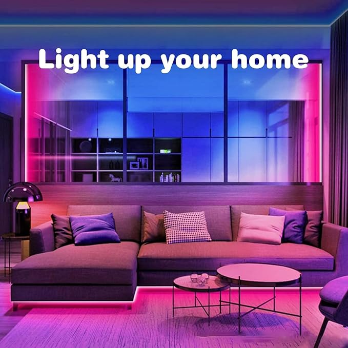 KSIPZE 200ft (2x100ft) Led Strip Lights RGB Music Sync Color Changing Bluetooth Led Lights with Smart App Control Remote Led Lights for Bedroom Room Lighting Flexible Home Décor