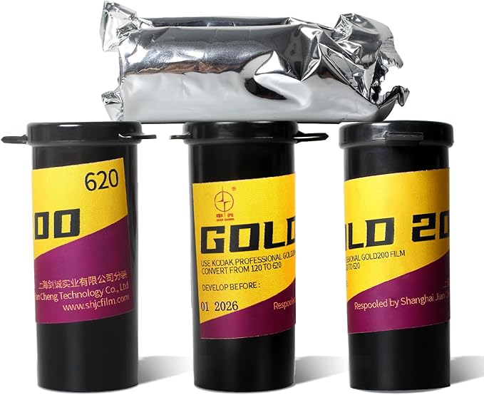 eTone 620 Roll Film ISO 200 Professional Gold 200 Color Negative Film 01-2026 Qty: 4 Rolls