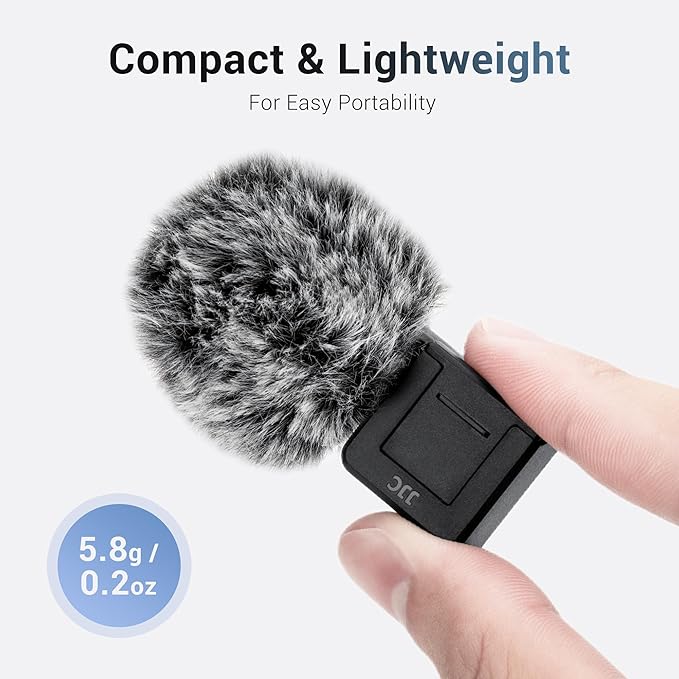 JJC Cold Shoe Wind Muff for Sony ZV-E10 II ZVE10 ZV-1F ZV1F ZV-1 II ZV1 ZV-E1 ZVE1 Vlog Cameras, Furry Windshield with Cold Shoe Mount Adapter for LED Light Microphone Attachment Vlogging Accessories