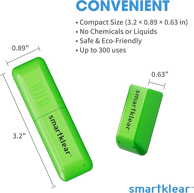 CarbonKlean SmartKlear Smart Phone Screen Cleaner - Compatible with iPhones, Androids, and More - Cleaner with Carbon Microfiber Tech - Lime Green - 1 Count