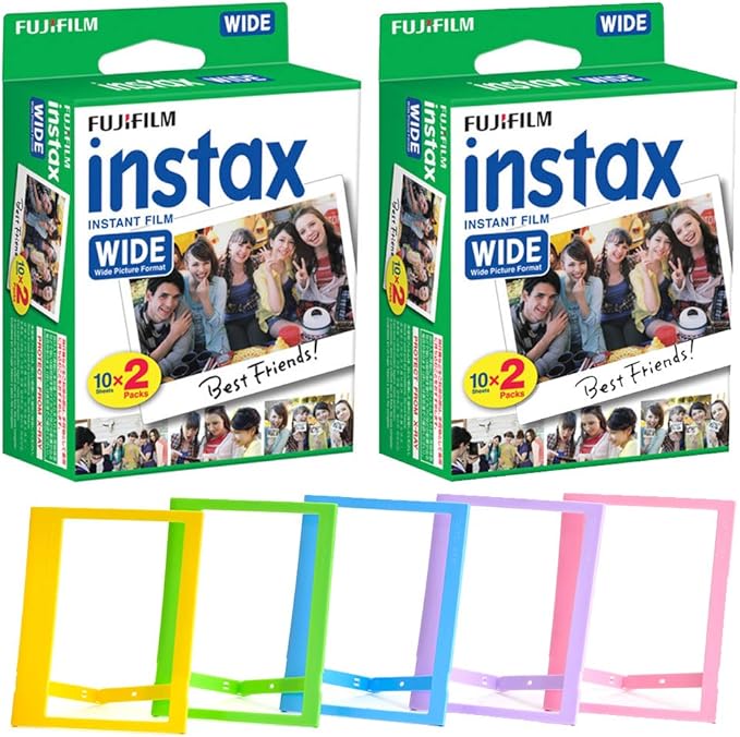 Fujifilm Instax Wide Instant Film (40 Shots) + Photo Frames â€“ Instax Wide Film Bundle