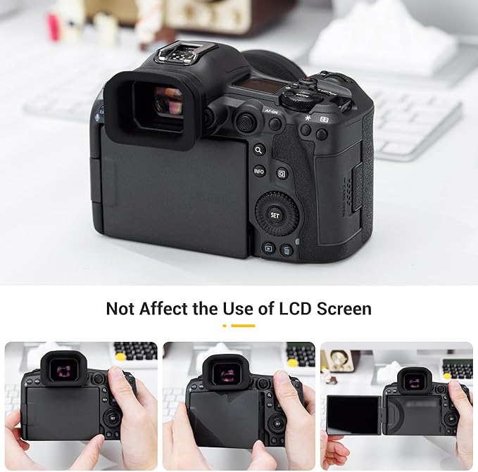 R5 Mark II Eyecup Eyepiece, Extended Rubber Eye Cup Viewfinder Cover for Canon EOS R5 Mark II R5 II Mirrorless Camera(Not for R5/R5C/R6/R6II),Replaces Canon ER-KE Eyecup, Soft Silicone Material