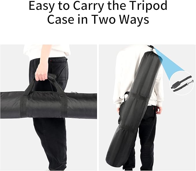 Meking 49in Padded Tripod Carrying Case Bag with Shoulder Strap for Light Stand, Boom Stand, Monopod, Umbrella and Other Photography Photo Studio Accessories