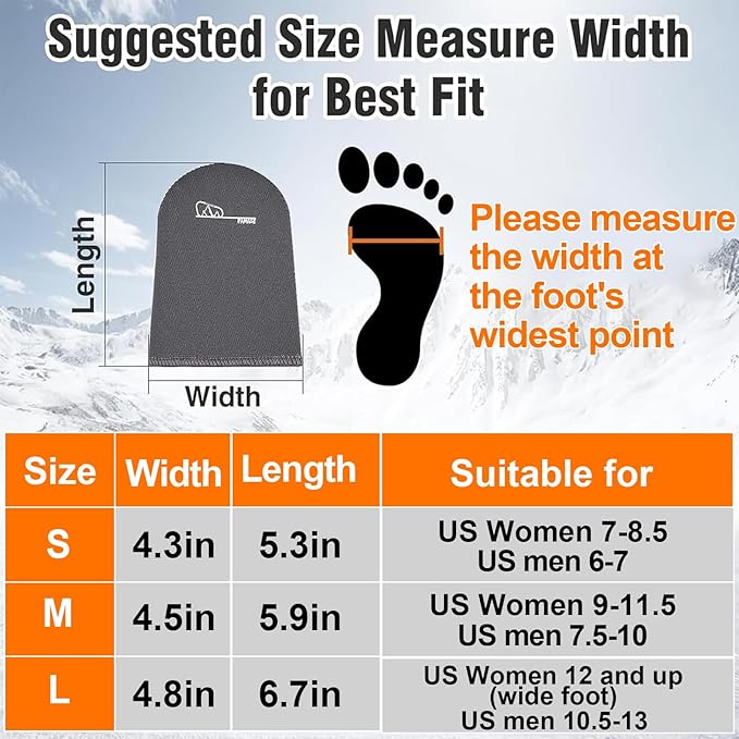PAMASE 3mm Thickened Toe Neoprene Warmers - 4 Pairs Foot Warmers for Men Women Winter Keep Feet Warm Hunting Cycling Skiing