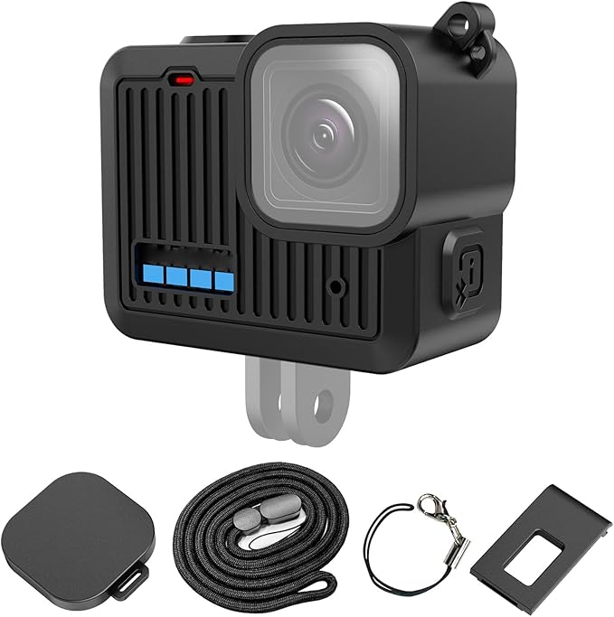 Adventure Silicone Covers for Cameras Soft Housing Case Featuring Battery Side Covers Lens Caps Lanyard Flexible Silicone Camera Sleeve