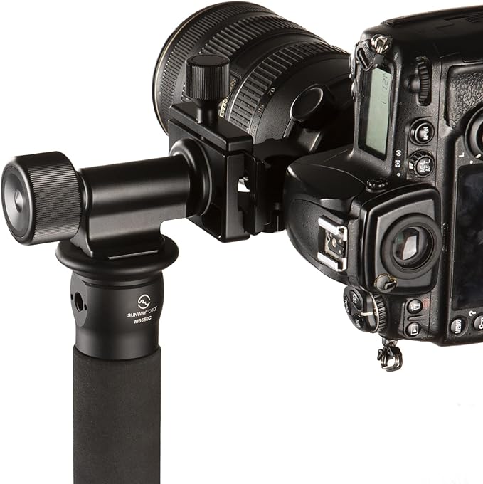 Monopod Gimbal Head – Side Saddle Speed Tilt with Arca-Swiss Dovetail Quick Release Plate | Supports Medium & Telephoto Lenses | Max Load 100lbs