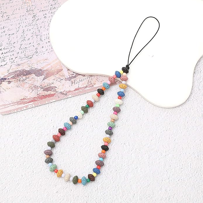 Beaded Phone Charm Lanyard Strap Girly Style Fixed Beads Pearl Lanyards
