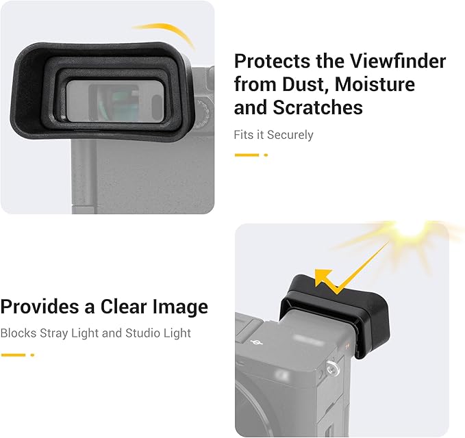 A6700 Eyecup Eye Cup Eyepiece, FDA-EP20 Eyepiece, Upgraded Soft Silicone Eyecup, Replaces Sony FDA-EP20, Custom Fit, Increased Depth Better for Viewfinder Protection, Comfortable to Eyeglass Wearers