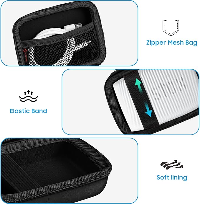 FINTIE Portable Case Compatible with Fujifilm Instax Mini Link 3 2 1 Smartphone Printer, Hard EVA Carrying Bag For Instax Mini Liplay/EVO Instant Camera, Dont Touch