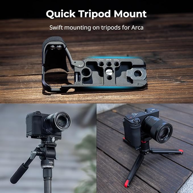 SmallRig A6700 HandGrip, Silicone L-Shape Handle for Sony Alpha 6700 Camera, Built-in Quick Release Plate for Arca-Swiss, Features A Strap Slot for Attaching Wrist Straps -5061