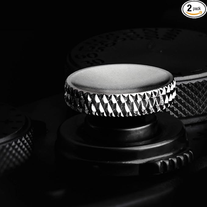Camera Shutter Button (2 Pack/Silver) Upscale and Delicate Soft Shutter Release Button