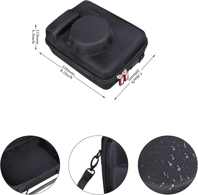 Mchoi Hard Travel Storage Case Fits for Fujifilm INSTAX Wide 400 / Wide 300 Instant Film Camera and Accessories, Case Only (All Black)