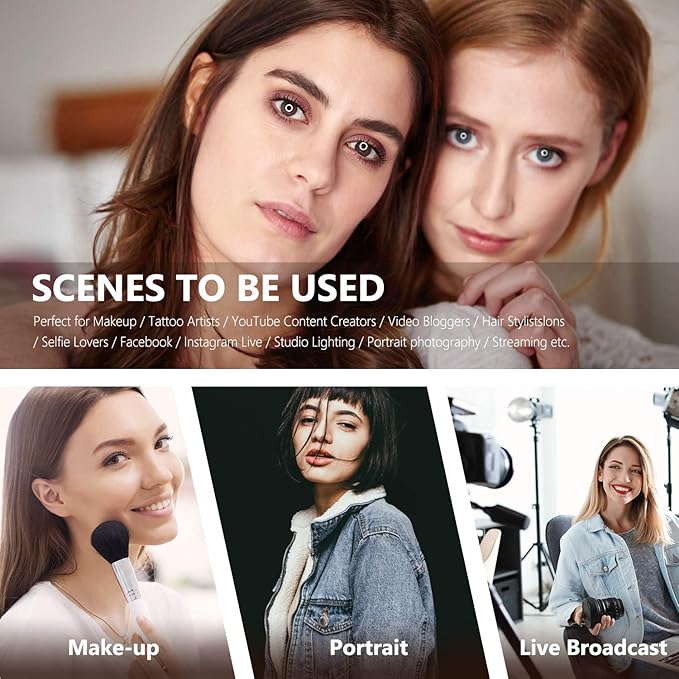 NEEWER 18 Inch Ring Light with Tripod Stand, 55W Large LED Ringlight, Cold Shoe Phone Holder Compatible with iPhone Camera for Video Recording Photography Streaming Selfie Makeup Studio Photo, RL-18