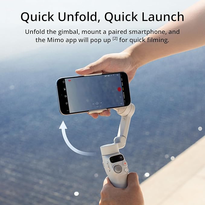 DJI Osmo Mobile 7 Gimbal Stabilizer for iPhone, Android, Built-in Tripod, Portable Stabilizer for iPhone, Selfie Stick, 3-Axis Phone Gimbal, ActiveTrack 7.0, One-Tap Edit, 10hrs Use, Phone Charging