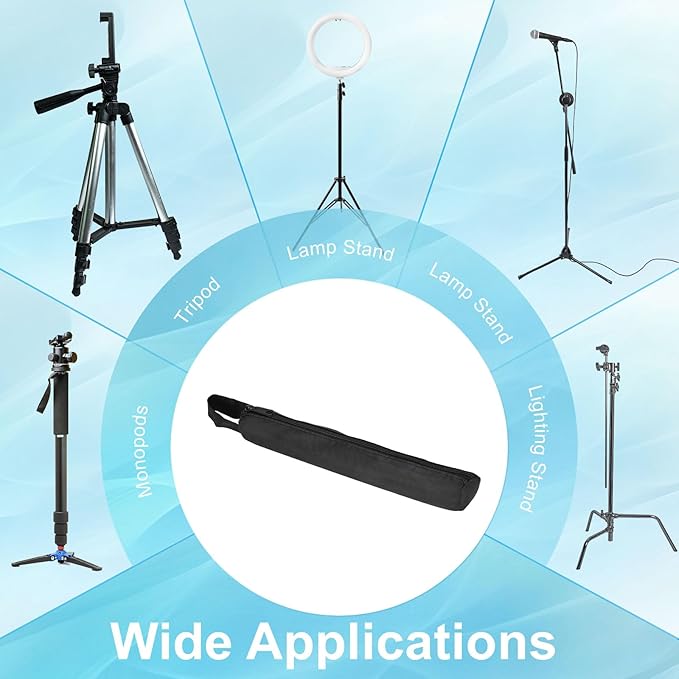 PATIKIL Black Nylon Tripod Case, 11.42"x2.36", 1Pack, Unisex, Classic Style, Soft Shell, Zipper Closure, Shoulder Strap, Tripod and Monopod Case