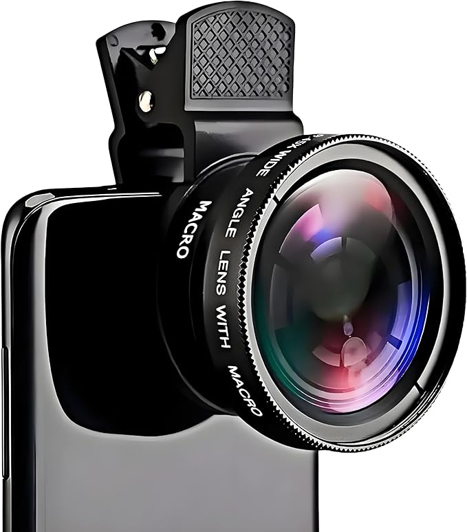 MESA'S LIVE 0.45x Ultra-Wide Angle + Macro 2-in-1 Lens Kit - 49mm UV Professional Camera Lens for Smartphones (iPhone/Android) & DSLR Cameras