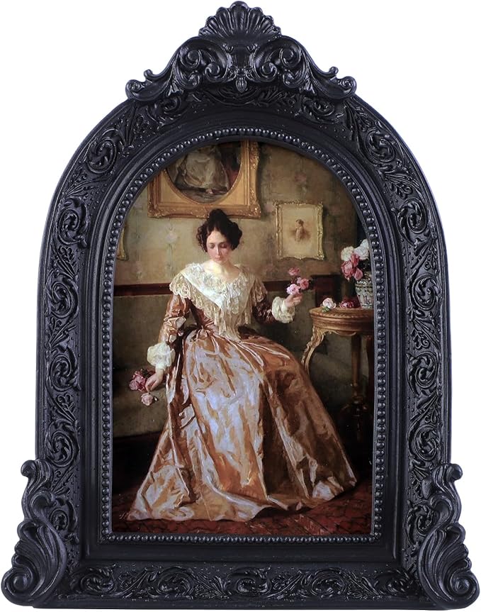 Vintage Picture Frames 5x7 Ornate Black Antique Picture Frames for Wall and Tabletop Vintage Photo Frame Victorian Home Decor Gallery Wall Decor in Arch Shape