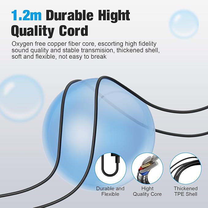 USB C Headphones for Samsung S26 Ultra S25, Wired Earbuds USB C, USBC Headphones [Clear Microphone] Noise Cancelling HiFi Bass Ear Buds Pods for iPhone 17 16 15, Android/School/Travel [Black] 2 Pack