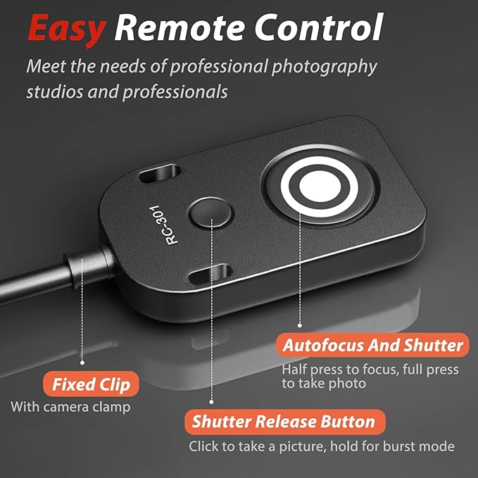 RC301-L1 for Panasonic Remote Camera Small Shutter Release Remote Control 196.8 "Extended Cable Remote Wired Button GH3 GH4 GH5 GH6 S5 S5II G85 G9 GXL S1R -114(RC301-L1 GH 196.8in/5m)