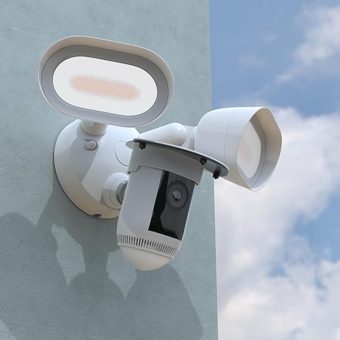 Holicfun Protective Sun Rain Shade Cover for R-ing Floodlight Cam Wired Pro, White