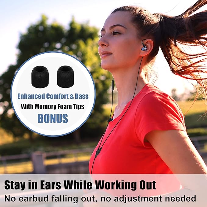 USB C Headphones Wired Type C Earbuds w Microphone, Controls and Over Ear Hook, Sport Running in-Ear Earphones for iPhone 15 16 17 Air, iPad, Samsung Galaxy, Google Pixel and Other Android Phones
