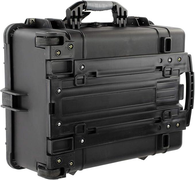Eylar Medium 24" Protective Roller Camera Hard Case for Cameras, Drones, Tools, and AV Equipment with IP67 Waterproof, Shock Resistant, and Customizable Foam Inserts (Black)