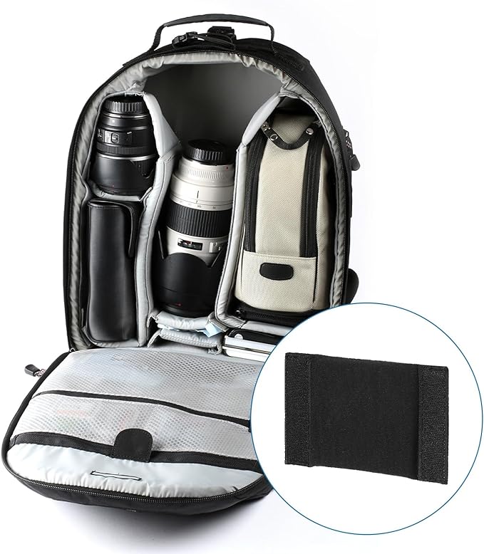 PATIKIL Camera Bag Divider, 4Pcs 5.51"x3.78"x0.55" Shockproof Camera Bag Inserts Separator Pad Protective Lens for Nikon Camera DSLR Protect Bag Organizer Universal Divider Cushion, Black