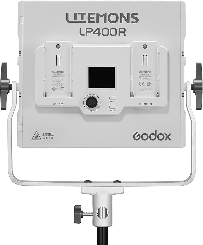 Godox Litemons RGB LED Light Panel 3-Light Kit 36W, 1800–10000K Full Color, CRI 96, App & Onboard Control, NP-F Battery Support, Barndoors & Case for Video, Vlogging, Studio (LP400RK3)