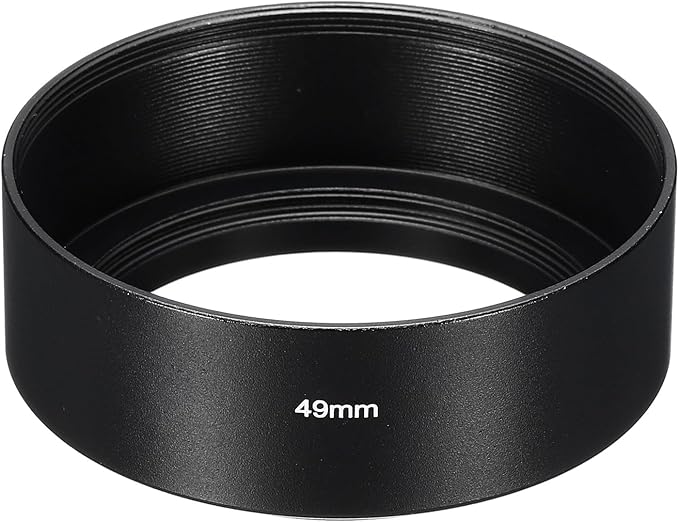 PATIKIL 49mm Lens Hood, Standard Focus Frosted Surface Anti-Reflective Inside Hood for Camera Lens, Black for Nikon, for Fujifilm, for Pentax, for Leica